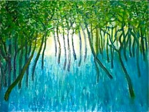 Bluebells Oil on canvas