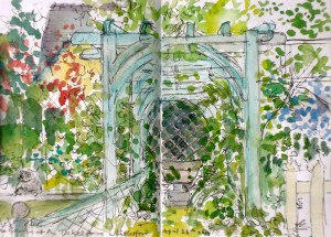 'Garden at the Tickell Arms', or, the 'Mysterious Stone Pineapple!'