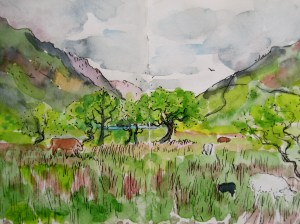 Wasdale Head valley, looking towards Wastwater.